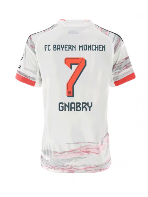 Zenske Futbalové oblečenie Bayern Munich Serge Gnabry #7 2025-26 Krátky Rukáv - Preč Zenske Futbalové oblečenie Bayern Munich Serge Gnabry #7 2025-26 Krátky Rukáv - Preč